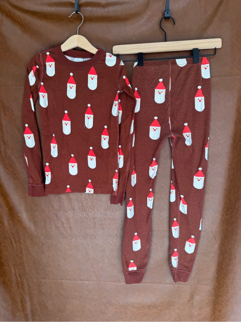 Hanna Andersson Santa Christmas Pajama Set Kids Size 10